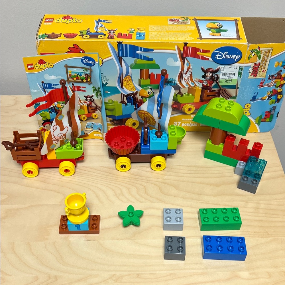 LEGO DUPLO Disney Jake Never Land Pirates Beach Racing Set 10539 - Toddler toy